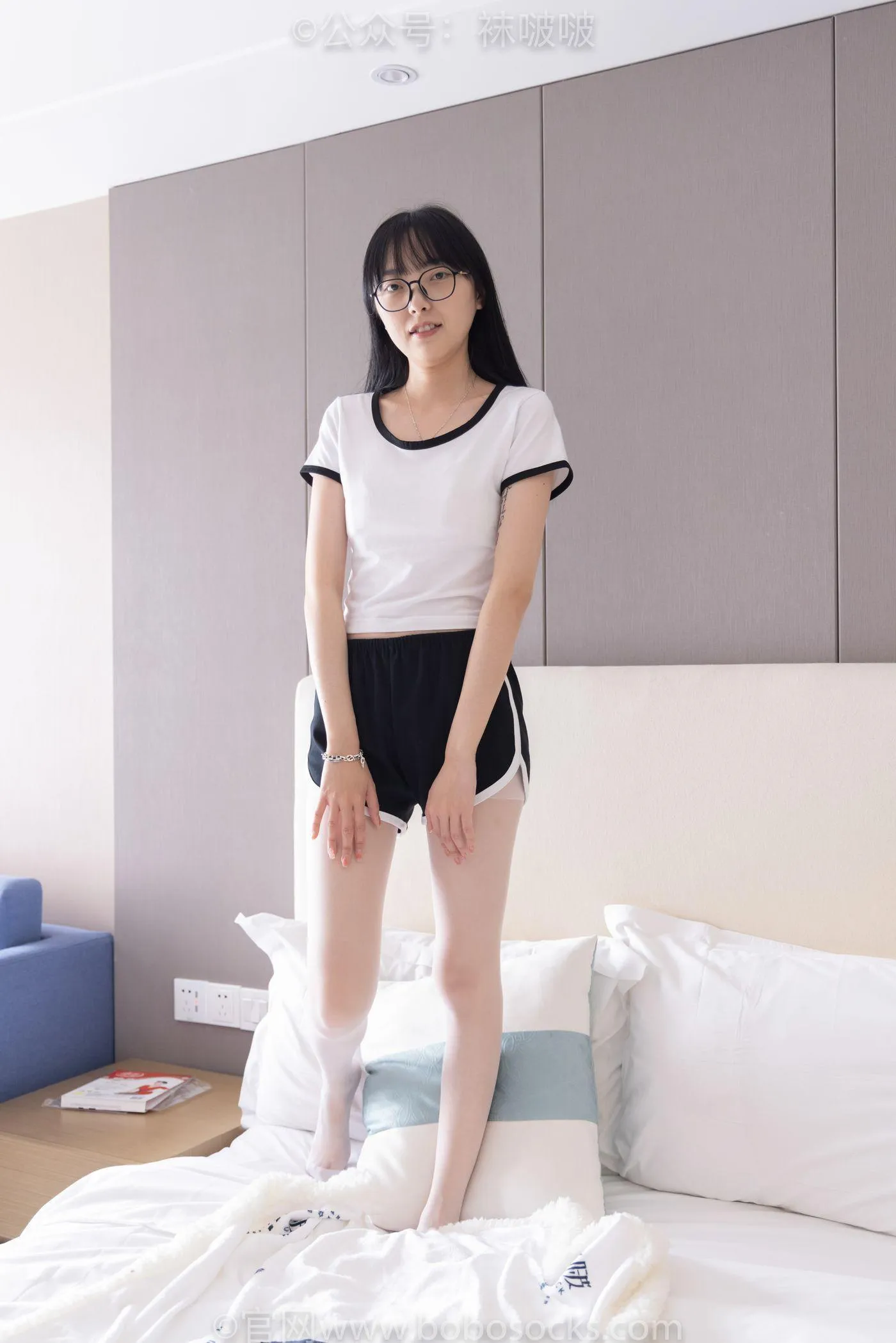 [BoBoSocks袜啵啵]NO.037 稚予-帆布鞋、短白棉袜、白丝 [136P]插图6